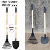 POMIKU Todders Gardening Set with Wagon, Kids Shovel for Digging, Rake, Wheelbarrow & Garden Tools, Outdoor Sandbox Toys for Ages 2-5 view 4