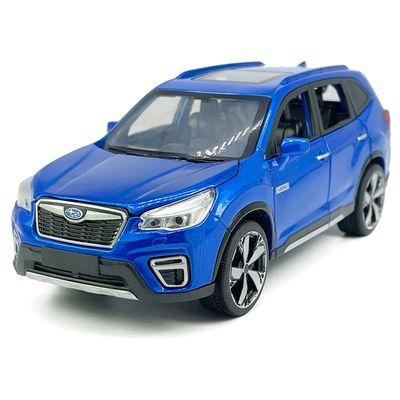 1:30 Scale 2021 Forester e-Boxer SUV Model Toy Car Metal Diecast Toy Vehicle, Doors Open, Light Sound, Pull Back, Toys for Boys Kids Gifts, Men Collection, Home Office Dcor, Blue