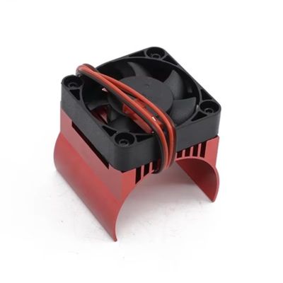 for Traxxas for E-Revo for E-Maxx for Summit 1/10 42mm Motor Cooling Fan Heat Sink RC Car Upgrade Parts Accessories RC Car Repair Kit(Red)