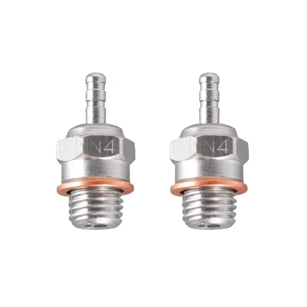 for Traxxas for HSP for HPI 1/8 1/10 2pcs 6pcs N3 N4 Hot for Spark Glow Plug Replace OS RC for Nitro Engines Car Truck for Buggy RC Car Repair Kit(2pcs N3)