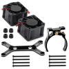 for Traxxas for X-Maxx 6S 8S for Arrma for Kraton for Outcast 1/5 Metal Dual Cooling Fan 4985 1717 Motor Heat Sink RC Car Upgrade Parts RC Car Repair Kit(Black) view 1