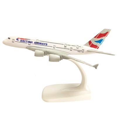 1:500 Scale A380 British Airways Diecast Metal Aircraft Model, A380 Airbus Collector's Edition Airplane Model (A380 British Airways)