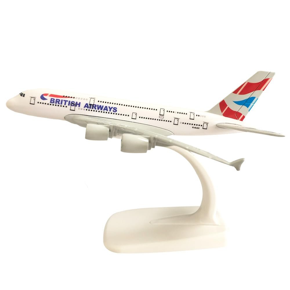 1:500 Scale A380 British Airways Diecast Metal Aircraft Model, A380 Airbus Collector's Edition Airplane Model (A380 British Airways)