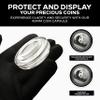 40mm Magnifying Coin Capsule | Premium Clear Coin Holder with Super Magnifying Effect for 1 Ounce Walking Liberty Coins | Protects & Enhances Coin Details | Pack of Ten (10) view 2