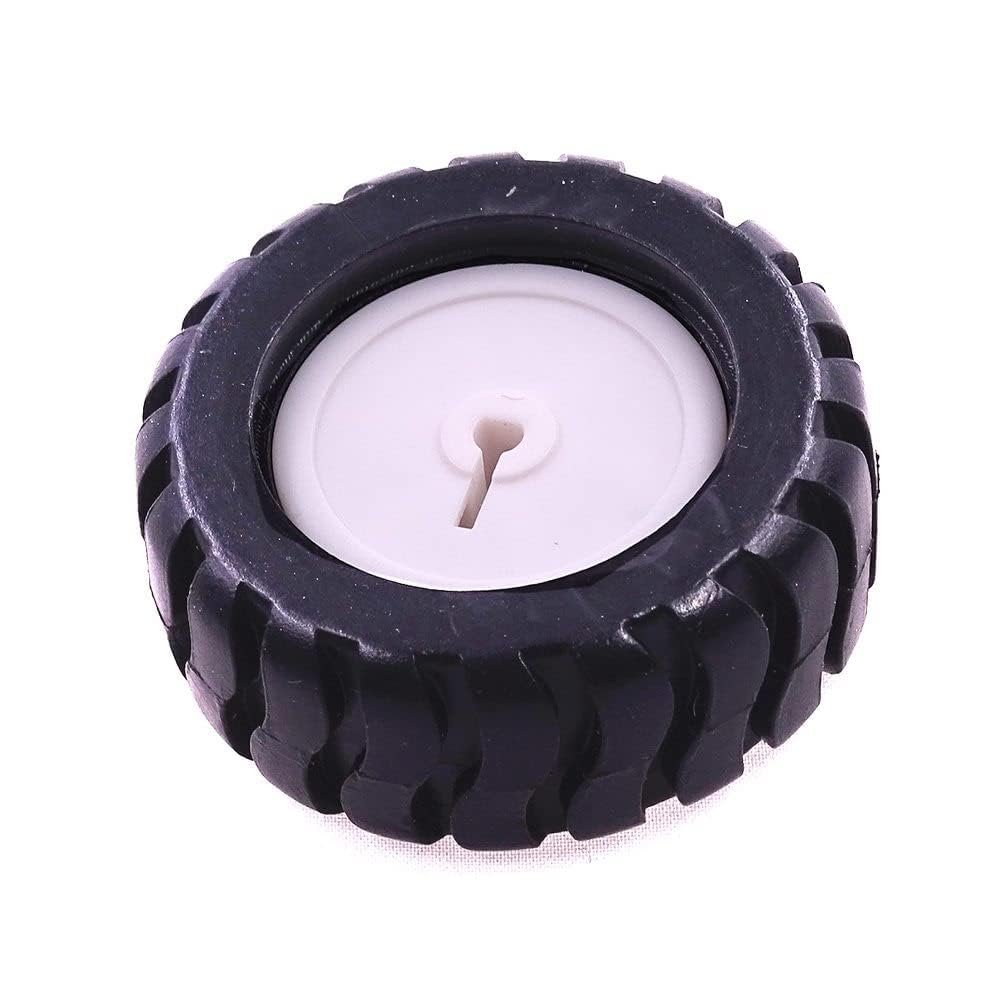 10pcs K346 43x19x3mm D-Hole Rubber Wheel Suitable for N20 Motor D Shaft Tire Car Robot DIY Toys Parts
