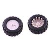 10pcs K346 43x19x3mm D-Hole Rubber Wheel Suitable for N20 Motor D Shaft Tire Car Robot DIY Toys Parts view 2