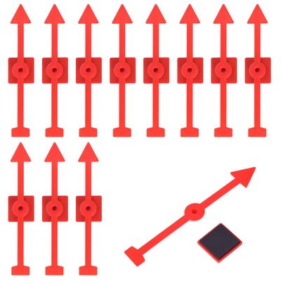 12pcs Arrow Game Spinners, Red Plastic Spinner Game Pointer Accessories for Classroom Board Game Spinners for Activities DIY Projects (Magnetic)