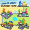 112PCS Magnetic Tiles Road Set with Vibrant Color & Ultra Magnet Strength, City Road Building Blocks Construction Toys for Toddlers Kids Ages 3-12, Creative Gifts STEM Toys for 3+ Years Old Boys Girls view 3