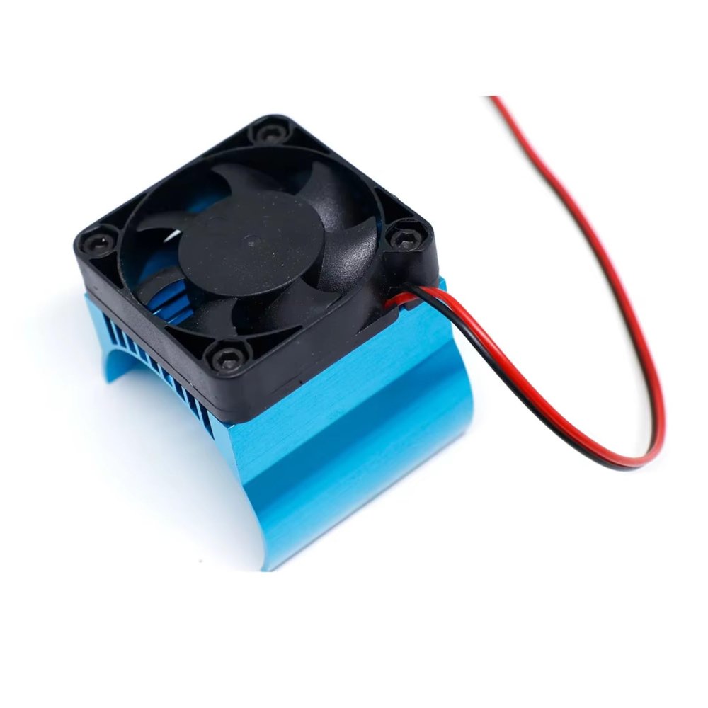 for Absima for CR1.8 for Yucatan for Yikong for YK4082 for YK4083 1/8 42mm Motor Cooling Fan Heat Sink RC Crawler Car Upgrade Parts RC Car Repair Kit(Blue2)