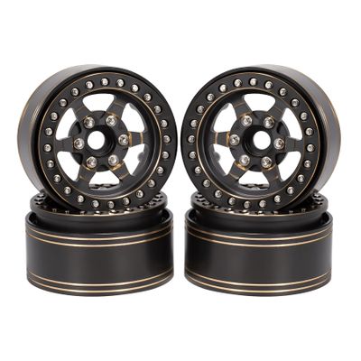 1.9 Beadlock Wheels,4pcs 958g Brass Heavy Wheel Rims for 1/10 RC Crawler TRX4 TRX6 Capra SCX10 D90 VS4-10 Gen8 CC01 Upgrades Accessories