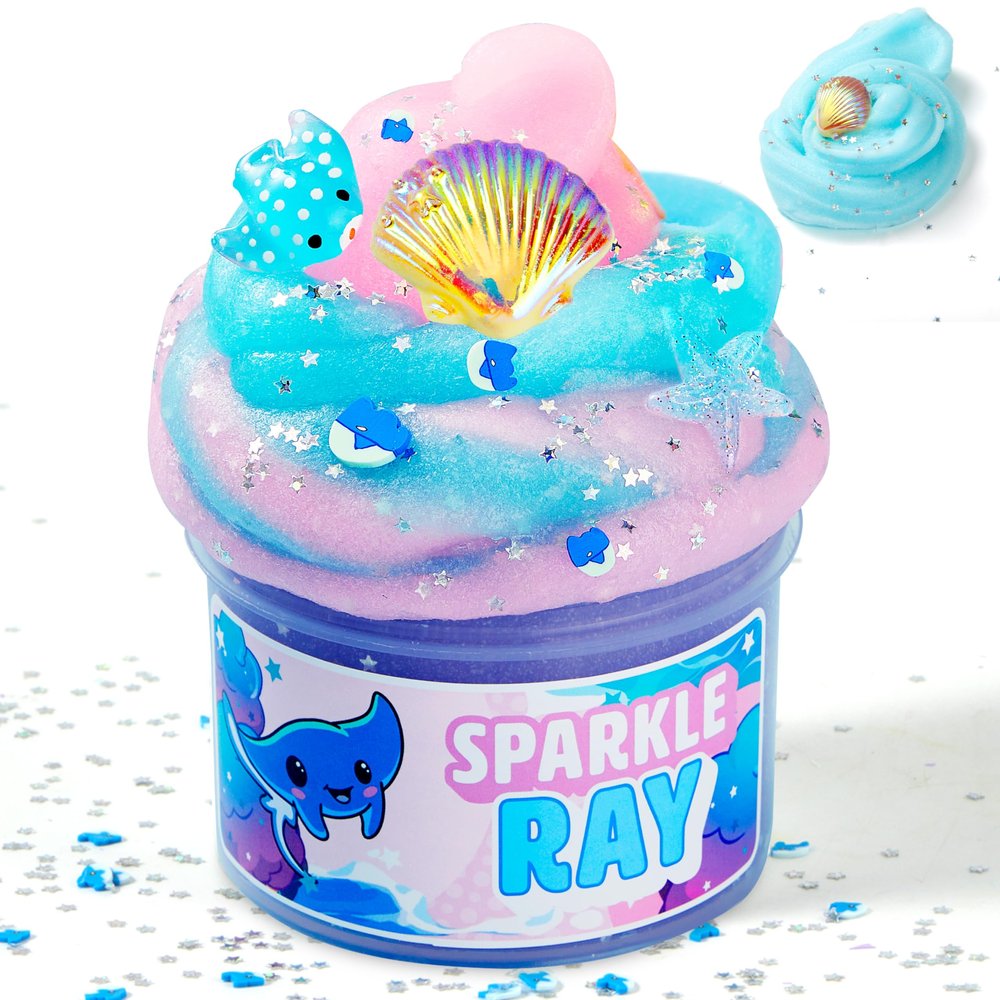 JOYIN Slime Party Favors, Cloudfin Manta Ray Slime - 8 oz., Soft, Non-Sticky, Mess-Free, Stress Relief, and Safe - Toys for Kids Classroom Reward, Boys and Girls Birthday Gifts