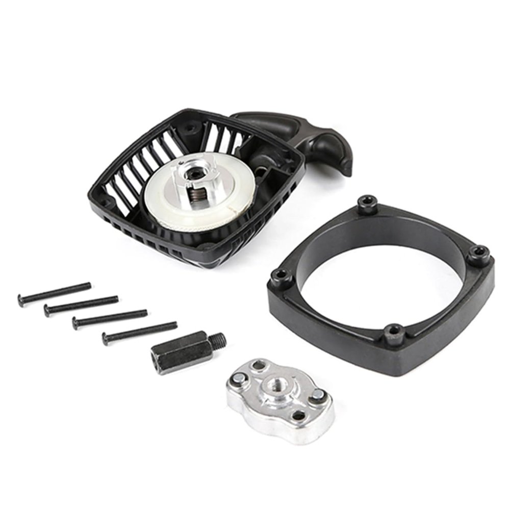 FLMLF 23CC-36cc Engine Flywheel No Processing Plastic Easy Pull Starter with CNC Turbine for 1/5 Rc Car HPI KM Baja Losi FG Parts (Silver)