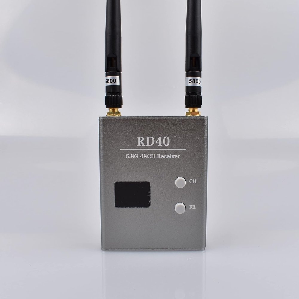 5.8GHZ 48Channel RD40 Raceband Dual Diversity Receiver with A/V and Power Cables for Rc Racing Drone Quadcopter VS RC832