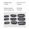 100PCS Snap Clips for Hair Extensions Weaves U-shape Metallic Wig Clips With Silicon Rubber Small Size, Wig Clips for Hair Extensions Hairpiece Wig Accessories (3.3U brown) view 2