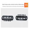 100PCS Snap Clips for Hair Extensions Weaves U-shape Metallic Wig Clips With Silicon Rubber Small Size, Wig Clips for Hair Extensions Hairpiece Wig Accessories (3.3U brown) view 3