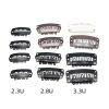 100PCS Snap Clips for Hair Extensions Weaves U-shape Metallic Wig Clips With Silicon Rubber Small Size, Wig Clips for Hair Extensions Hairpiece Wig Accessories (3.3U brown) view 4