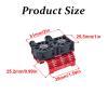 BE-TOOL RC Motor Cooling Fan Aluminum Alloy Twin Motor Cooling Fans Quiet Motor Cooling Fan Easy to Use Suitable for 28-29mm Diameter Motors(Red) view 2
