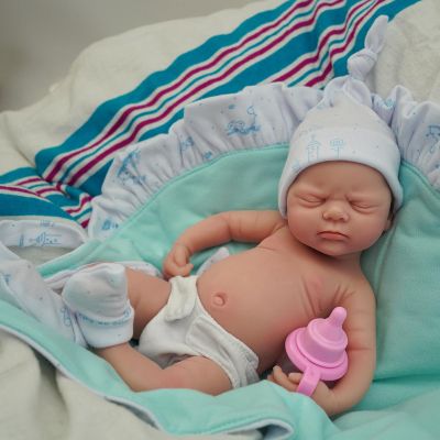 12" Reborn Baby Dolls Boy, Full Silicone Baby Dolls, Realistic Soft Silicone Newborn Baby Doll, Real Full Body Silicone Baby with Feeding Accessories
