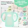2 Packs Silicone Baby Bottle Sleeve with Handles for Dr. Brown Wide-Neck Glass Bottles 9oz, Silicone Sleeve Replacement for Dr. Brown Glass Bottles, Food-Grade, Dishwasher Freezer Microwave Safe view 2