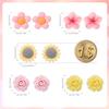 5 Pairs Kids Clip On Earrings for Girls, Flower Clip On Earrings 5 Styles Non Pierced Earrings with Ear Clip Pads Colorful Clip On Earring Sets for Girls Teen Princess Jewelry Accessories view 2