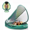 2026 Upgread Mambobaby Baby Pool Float with Canopy Non-Inflatable Solid Upgrade Soft Waterproof Skin-Friendly Fabric Materialfor 3-24 Months Age Boys Girls Toddlers Swim Ring(Avocado Green) view 1