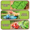 NIPLOOOW 64 PCS Puzzle Track Car Set for Boys & Girls, Ages 3-6, City-Themed Puzzle Race Tracks, Green view 4