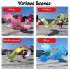 ZNQNDSR Dragon Ribbon Poi for Beginners Outdoor Fitness Stage Prop Set, Dragon Poi with 3D Dragon Head & Swing Rope Combo(Blue,10m/33ft) view 3