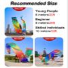 ZNQNDSR Dragon Ribbon Poi for Beginners Outdoor Fitness Stage Prop Set, Dragon Poi with 3D Dragon Head & Swing Rope Combo(Blue,10m/33ft) view 4