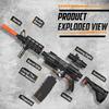 Electric Automatic Toy Gun for Guns Sniper Soft Bullets Shoot Faster Burst Soft Bullets Toy Gun for Boys,Toy Foam Blasters & Guns with 100 Toy Sniper Darts for Kids Black view 4