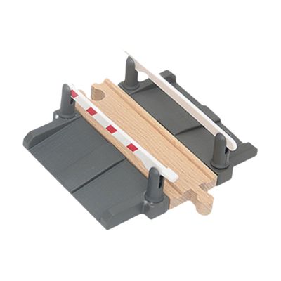 Garende Wooden Train Track Accessories,Railway Train Playset,Problem Solving Skills, Transformable Road and Railway Parts, for Kids, Roadblocks
