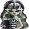 Monster High x Barbie Frankie Stein Doll with Original Barbie-Inspired Swimsuit and Solo in The Spotlight Black Evening Dress and Accessories view 4