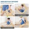 BlueWood Pikler Triangle Set, Toddler Wooden Climbing Toys Indoor 7in1 Climber, Foldable Kids Climbing Toys, Montessori Play Jungle Gym with Arch, Ramp, Ladder (Natural) view 3