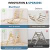 BlueWood Pikler Triangle Set, Toddler Wooden Climbing Toys Indoor 7in1 Climber, Foldable Kids Climbing Toys, Montessori Play Jungle Gym with Arch, Ramp, Ladder (Natural) view 4