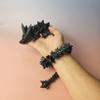 Crystal Dragon 3D-Printed, 3D Dragon,Flexible Articulated Dragon, 3D Printed Gift for Festival,Home Decoration, Executive Desk Decorations (Silver-Black, 30 Inches) view 4