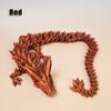 Crystal Dragon 3D-Printed, 3D Dragon,Flexible Articulated Dragon, 3D Printed Gift for Festival,Home Decoration, Executive Desk Decorations (Red Silk, 30 Inches) view 2