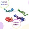 Crystal Dragon 3D-Printed, 3D Dragon,Flexible Articulated Dragon, 3D Printed Gift for Festival,Home Decoration, Executive Desk Decorations (Red Silk, 30 Inches) view 3