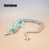 Crystal Dragon 3D-Printed, 3D Dragon,Flexible Articulated Dragon, 3D Printed Gift for Festival,Home Decoration, Executive Desk Decorations (Rainbow, 30 Inches) view 2