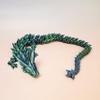 Crystal Dragon 3D-Printed, 3D Dragon,Flexible Articulated Dragon, 3D Printed Gift for Festival,Home Decoration, Executive Desk Decorations (Blue-Green, 30 Inches) view 1
