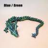 Crystal Dragon 3D-Printed, 3D Dragon,Flexible Articulated Dragon, 3D Printed Gift for Festival,Home Decoration, Executive Desk Decorations (Blue-Green, 30 Inches) view 2