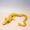 Crystal Dragon 3D-Printed, 3D Dragon,Flexible Articulated Dragon, 3D Printed Gift for Festival,Home Decoration, Executive Desk Decorations (Gold, 30 Inches) view 1