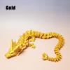 Crystal Dragon 3D-Printed, 3D Dragon,Flexible Articulated Dragon, 3D Printed Gift for Festival,Home Decoration, Executive Desk Decorations (Gold, 30 Inches) view 2