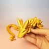 Crystal Dragon 3D-Printed, 3D Dragon,Flexible Articulated Dragon, 3D Printed Gift for Festival,Home Decoration, Executive Desk Decorations (Gold, 30 Inches) view 3