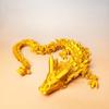 Crystal Dragon 3D-Printed, 3D Dragon,Flexible Articulated Dragon, 3D Printed Gift for Festival,Home Decoration, Executive Desk Decorations (Gold, 30 Inches) view 4