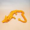 Crystal Dragon 3D-Printed, 3D Dragon,Flexible Articulated Dragon, 3D Printed Gift for Festival,Home Decoration, Executive Desk Decorations (Orange-Red, 30 Inches) view 1