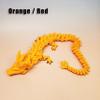 Crystal Dragon 3D-Printed, 3D Dragon,Flexible Articulated Dragon, 3D Printed Gift for Festival,Home Decoration, Executive Desk Decorations (Orange-Red, 30 Inches) view 2