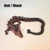 Crystal Dragon 3D-Printed, 3D Dragon,Flexible Articulated Dragon, 3D Printed Gift for Festival,Home Decoration, Executive Desk Decorations (Red-Black, 30 Inches) view 2