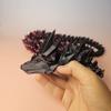 Crystal Dragon 3D-Printed, 3D Dragon,Flexible Articulated Dragon, 3D Printed Gift for Festival,Home Decoration, Executive Desk Decorations (Red-Black, 30 Inches) view 4
