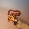 Crystal Dragon 3D-Printed, 3D Dragon,Flexible Articulated Dragon, 3D Printed Gift for Festival,Home Decoration, Executive Desk Decorations (Red-Gold, 30 Inches) view 4