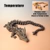 Crystal Dragon 3D-Printed, 3D Dragon,Flexible Articulated Dragon, 3D Printed Gift for Festival,Home Decoration, Executive Desk Decorations (Temperature, 30 Inches) view 3