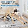 BlueWood 10-in-1 Pikler Triangle Set, Toddler Climbing Toys Indoor, Montessori Climber, Baby Jungle Gyms with Arch, Extra Rope Ladder & Footprint Balance Beam - Grey Twilight view 4